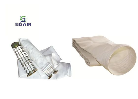 Goede luchtdoorlatendheid 2 mm stofzakfilter, Baghouse filterzak wit