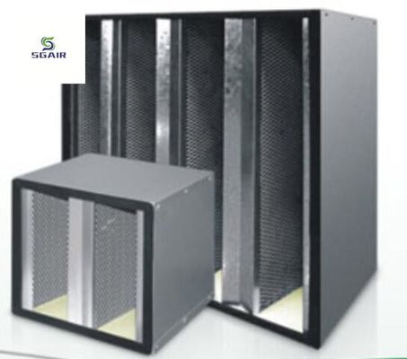 V-type geactiveerde koolstof gecombineerde luchtfilter meer luchtstroom in beperkte ruimte gemakkelijk te installeren.