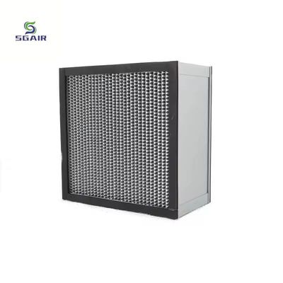 Hoogtemperatuurluchtfilter met aluminiumfolie scheidingswand met 1,5-2 mm SS-frame