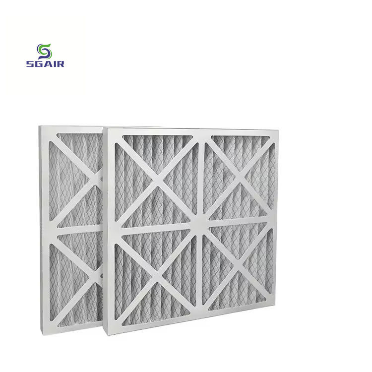 Gewatteerde fijnvezel geplisseerde luchtfilters met E10-H13-filtratie met een hoog rendement