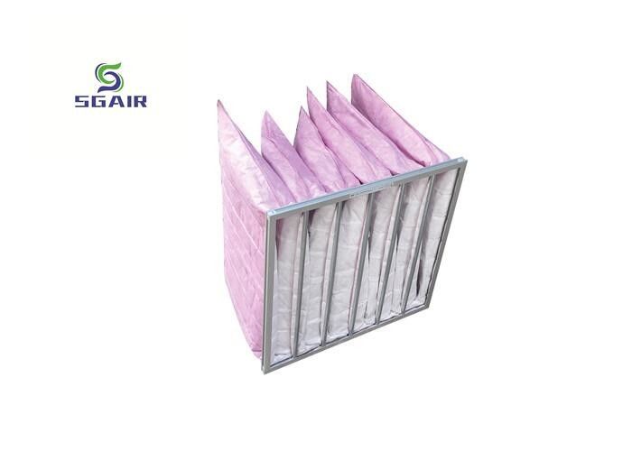 Goede luchtdoorlaatbaarheid F8 Aluminium zakfilter voor stofvrije ruimte