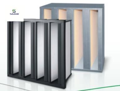 Gecombineerd filter met middelmatig rendement / HEPA-gecombineerd filter Uitbreidbaar filtratiegebied