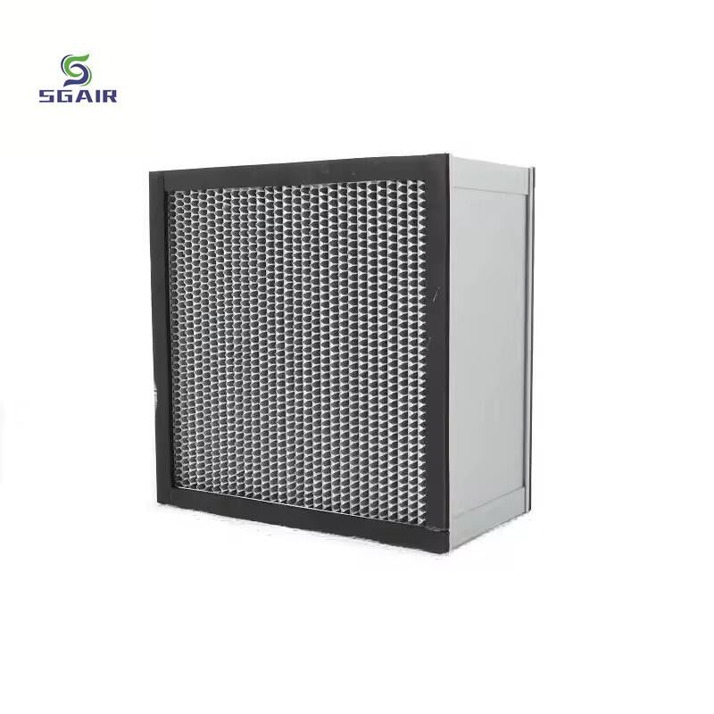 Hoogtemperatuurluchtfilter met aluminiumfolie scheidingswand met 1,5-2 mm SS-frame